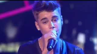 Justin Bieber  Boyfriend Acoustic On NYRE 2013 [upl. by Dela]