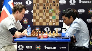 Praggnanandha vs Carlsen • Grand Chess Tour Rapid amp Blitz 2024 [upl. by Connel]