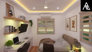 Cozy Small Bedroom Design Idea 3x3 Meters [upl. by Euqinoj]