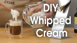 DIY whipped cream in 60 seconds [upl. by Ekalb]