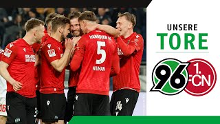 Unsere Tore gegen Nürnberg  96TVHighlights [upl. by Annerol]