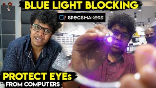 Blue Light Blocking  Protect Your Eyes From Phones and Computers  SpecsMakers [upl. by Aneekat]