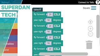 Ryze Tello drone  How to program your Tello with DroneBlocks App [upl. by Alaecim]