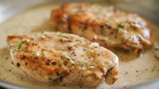 Creamy Garlic Chicken Breast Recipe [upl. by Ireva]