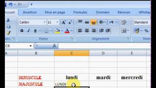 majuscule الى minuscule والعكس في EXCEL [upl. by Akemak]