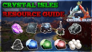 Ark  Crystal isles Resource guide [upl. by Boor755]