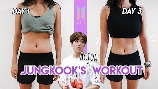 I tried BTS Jungkook’s ACTUAL workout amp BTS diet for 3 DAYS [upl. by Eniarrol]