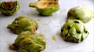 How to make Oven Roasted Artichokes Recipe  HappyFoods [upl. by Leahciam]