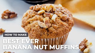 How to Make The Best Ever Banana Nut Muffins [upl. by Jamila]