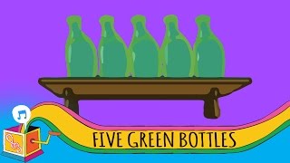 Five Green Bottles  Nursery Rhyme  Animated Karaoke [upl. by Orsino]