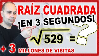 💥quotTÉCNICA Para Hacer Una RAÍZ CUADRADA En 3 SEGUNDOSquot💥Matemáticas Mágicas💥Cálculo Mental [upl. by Letsyrc]