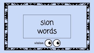 sion Words  4 Minute Phonics [upl. by Edroi]