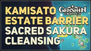 Kamisato Estate Barrier Sacred Sakura Cleansing Ritual Puzzle Genshin Impact [upl. by Lladnew]