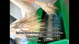 FOOTPOWERED GRAIN THRESHER [upl. by Aelam367]