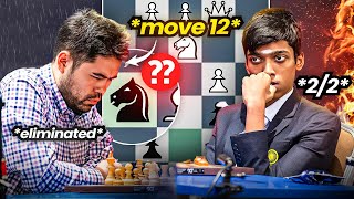 Praggnanandhaa ELIMINATES Hikaru Nakamura From 2023 FIDE World Cup [upl. by Ertnod522]