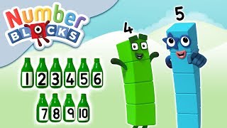 Numberblocks Ten Green Bottles  Learn to Count [upl. by Marysa55]