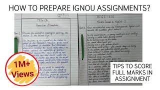 How To Prepare IGNOU Assignments Score Full Marks Guaranteed IGNOU Assignments [upl. by Aronek]