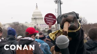 Triumph Attends Trump’s Inauguration  CONAN on TBS [upl. by Enialedam365]