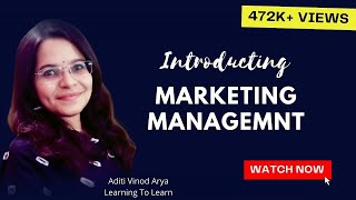 Marketing Management Part1 In Hindi [upl. by Lynnette]