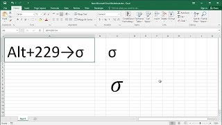 How to type Sigma Symbol in Excel [upl. by Gorrono513]