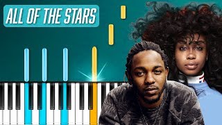 Kendrick Lamar SZA  quotAll The Starsquot Piano Tutorial  Chords  How To Play  Cover [upl. by Wesla]