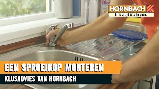 Keukenkraan inclusief sproeikop monteren met HORNBACH [upl. by Anibla]