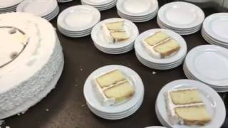 How to cut a wedding cake at McHales [upl. by Sanalda]