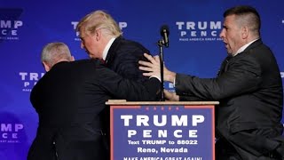 Donald Trump rushed off stage during rally in Nevada [upl. by Annad]