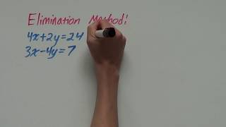 Elimination Method  Simultaneous Equations [upl. by Inuat911]