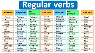 Common Regular Verbs  Definition amp Examples  Improve your vocabulary [upl. by Chucho857]