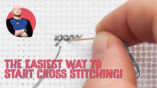 How To Start Cross Stitch Without A Knot  Mr X Stitch [upl. by Nysa]