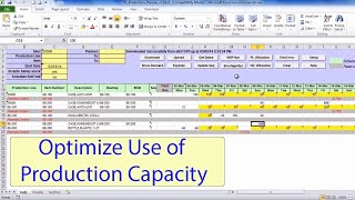 Excel Production Planning  capacity optimization  Part 1 productionplanning manufacturing [upl. by Wurster]