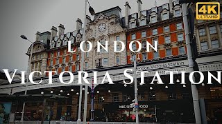 London Victoria Station Walk Through England 4K [upl. by Ahsoyem]