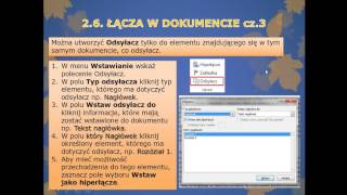 26 Hiperłącze zakładka i odsyłacz [upl. by Naltiac]