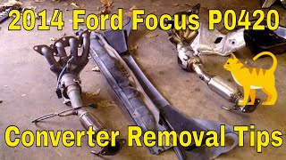 2014 Ford Focus P0420 Catalytic Converter Tips To Removal [upl. by Yahiya310]