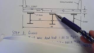 Steel Girder Check Part 1 Dead Load Calculations [upl. by Castle]