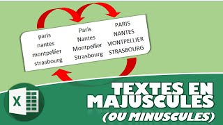 3 MÉTHODES POUR TRANSFORMER UN TEXTE EN MAJUSCULE OU EN MINUSCULE SUR EXCEL [upl. by Bac]