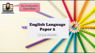 Exam Overview Language Paper 2 CIE IGCSE 05000990 [upl. by Spindell]