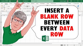 Insert a Blank Row Between Each Data Row or Record in Excel [upl. by Tate703]