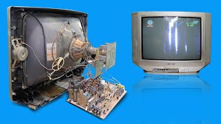 Restoration old TV and Repair old SONY Television Success [upl. by Assirahc]