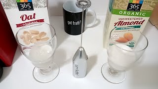 Oat Milk vs Almond Milk part 2 Frothing Test [upl. by Milone]