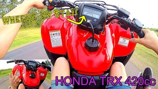 HONDA TRX 420cc cuatriciclo AL CORTEWheelies con AMIGOS RamiiStunt [upl. by Ryun150]