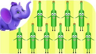 Ten Green Bottles  Nursery Rhyme with Karaoke [upl. by Sim670]