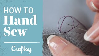 How to Hand Sew Slip Stitch amp Blind Hem  Craftsy Sewing Tutorial [upl. by Drofxer629]