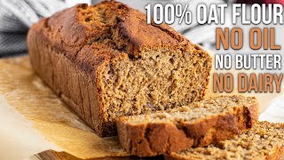 Healthy Banana Bread OAT FLOUR [upl. by Ymmot]