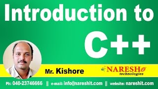 C Introduction  C  Tutorial  Mr Kishore [upl. by Dibru139]