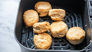 Air Fryer Frozen Biscuits with Time amp Temp [upl. by Imotas701]