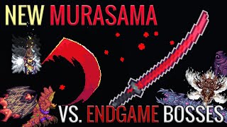 NEW Murasama Weapon Showcase VS All Endgame Bosses  Calamity Mod 145 Rust and Dust Update [upl. by Eluk]