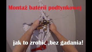 Montaż baterii podtynkowej  jak to zrobić bez gadania [upl. by Nauquf]