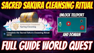 Sacred Sakura Cleansing Ritual FULL GUIDE World Quest  Genshin Impact 20 [upl. by Anaj]